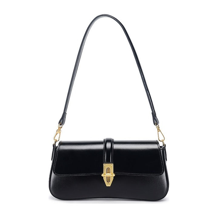 RITA structured cowhide leather handbag – YUMIKA, view 1